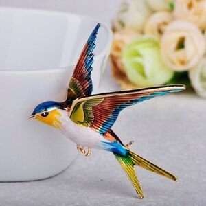 **EYDIE* Creative Bird Shaped Design Fashion Brooch